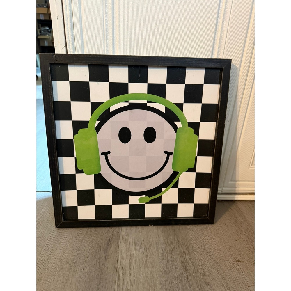 Gaming Smiley Face Checker Decor Hobby Lobby
